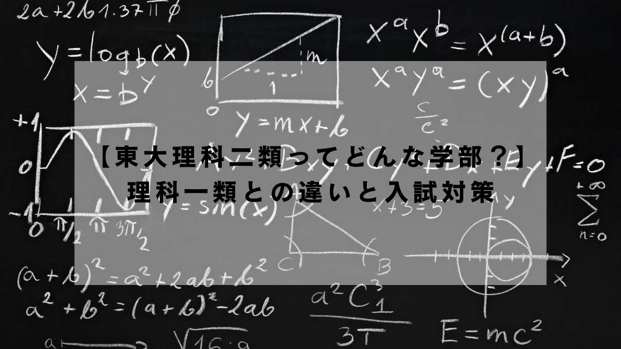 東大 理科 一類 二類 三類 違い